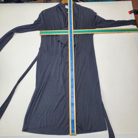 Womens Kimono Cardigan Sweater Sz Small Charcoal Gray Tie Waist‎ Long Sleeve - Picture 11 of 11